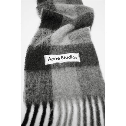 Acne Studios アクネストゥディオズ ウールモヘア チェックマフラー FN-UX-SCAR000115
