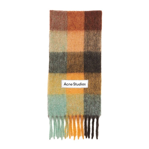 Acne Studios アクネストゥディオズ ウールモヘア チェックマフラー FN-UX-SCAR000115