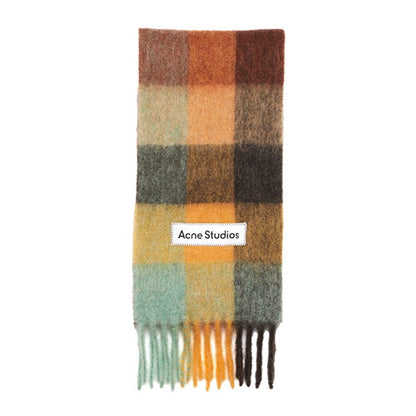 Acne Studios アクネストゥディオズ ウールモヘア チェックマフラー FN-UX-SCAR000115