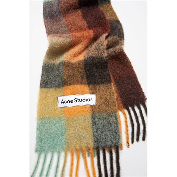 Acne Studios アクネストゥディオズ ウールモヘア チェックマフラー FN-UX-SCAR000115