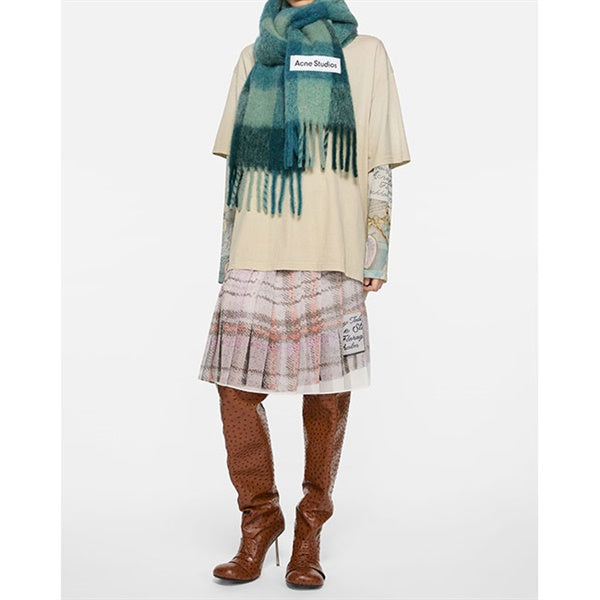 Acne Studios アクネストゥディオズ ウールモヘア チェックマフラー FN-UX-SCAR000115