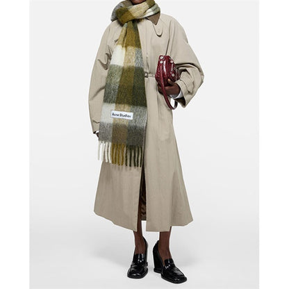 Acne Studios アクネストゥディオズ ウールモヘア チェックマフラー FN-UX-SCAR000115