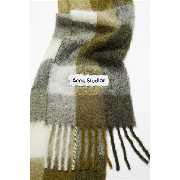 Acne Studios アクネストゥディオズ ウールモヘア チェックマフラー FN-UX-SCAR000115
