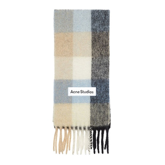 Acne Studios アクネストゥディオズ ウールモヘア チェックマフラー FN-UX-SCAR000115