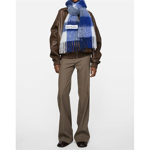 Acne Studios アクネストゥディオズ ウールモヘア チェックマフラー FN-UX-SCAR000115