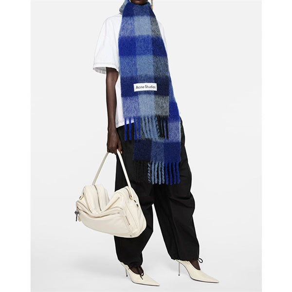 Acne Studios アクネストゥディオズ ウールモヘア チェックマフラー FN-UX-SCAR000115
