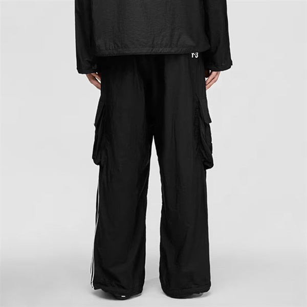 Y-3 ワイスリー ルーズフィット ワイヤード スリーストライプス ナイロンカーゴパンツ KF1087