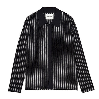 JIL SANDER ジルサンダー CAMICIA ML カミーチャ ストライプ ニットジャケット J22DL0358 J15467