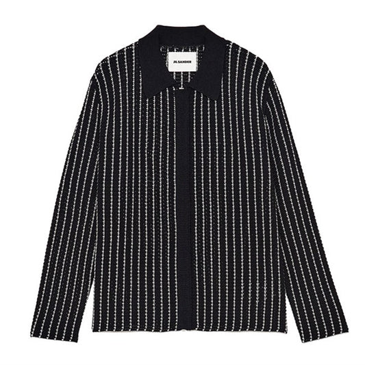 JIL SANDER ジルサンダー CAMICIA ML カミーチャ ストライプ ニットジャケット J22DL0358 J15467