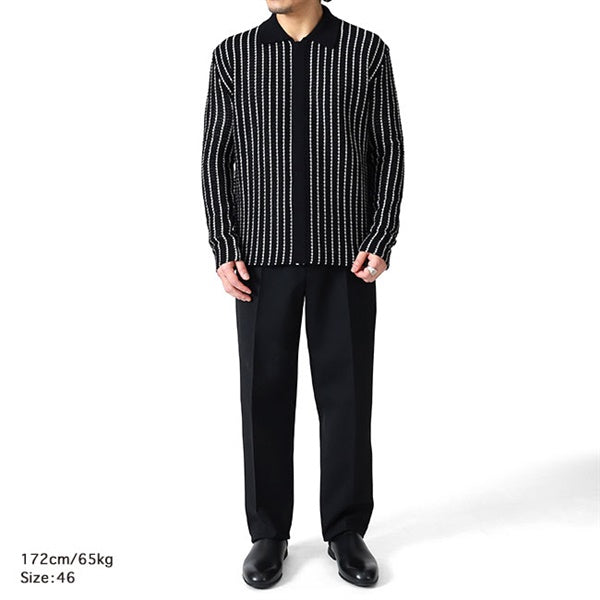 JIL SANDER ジルサンダー CAMICIA ML カミーチャ ストライプ ニットジャケット J22DL0358 J15467