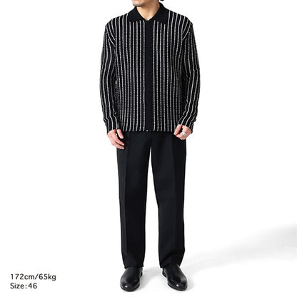 JIL SANDER ジルサンダー CAMICIA ML カミーチャ ストライプ ニットジャケット J22DL0358 J15467