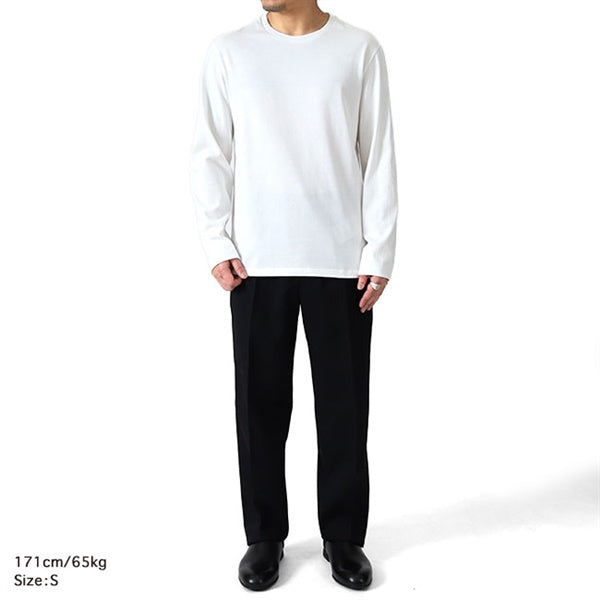 JIL SANDER+ ジルサンダープラス T-SHIRT 159 CN LS W/LH レザーパッチ ロンT J47GC0159 J20103
