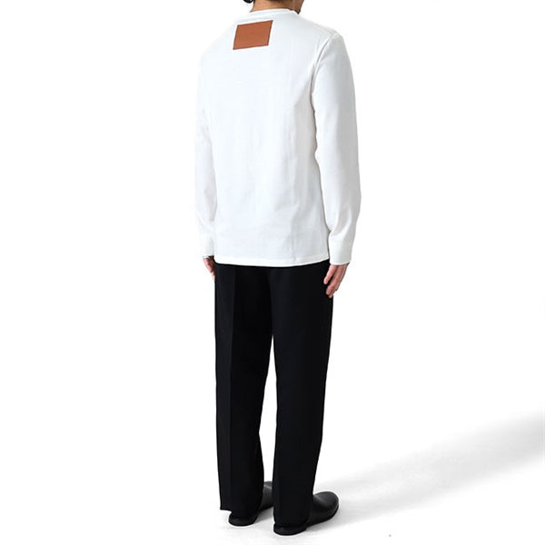 JIL SANDER+ ジルサンダープラス T-SHIRT 159 CN LS W/LH レザーパッチ ロンT J47GC0159 J20103
