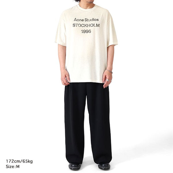 Acne Studios アクネ ストゥディオズ スタンプロゴ ダメージTシャツ FN