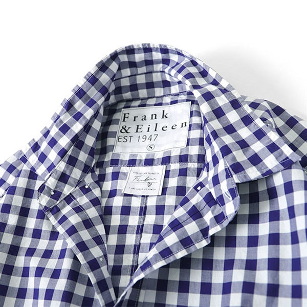 Frank&Eileen フランク&アイリーン FINBAR NVCK フィンバー イタリアンコットン チェックシャツ 3420700071
