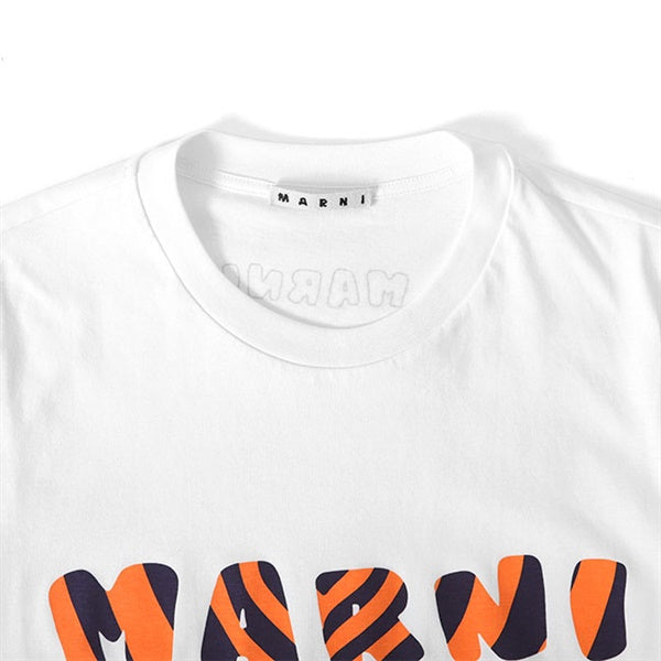 MARNI マルニ ストライプロゴ プリントTシャツ HUMU0170P1 USCS78