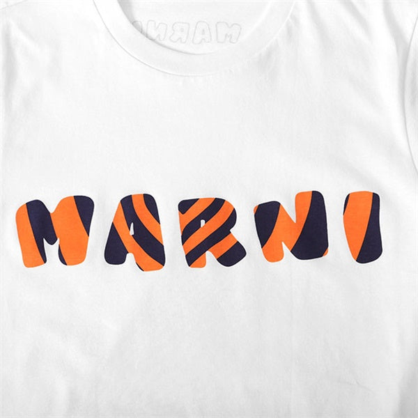 MARNI マルニ ストライプロゴ プリントTシャツ HUMU0170P1 USCS78
