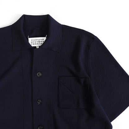 Maison Margiela メゾンマルジェラ オープンカラー ニットシャツ 半袖シャツ