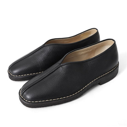 LEMAIRE ルメール PIPED CREPE SLIPPERS スクエアトゥ レザースリッポン ローファーシューズ FO0067 LL205
