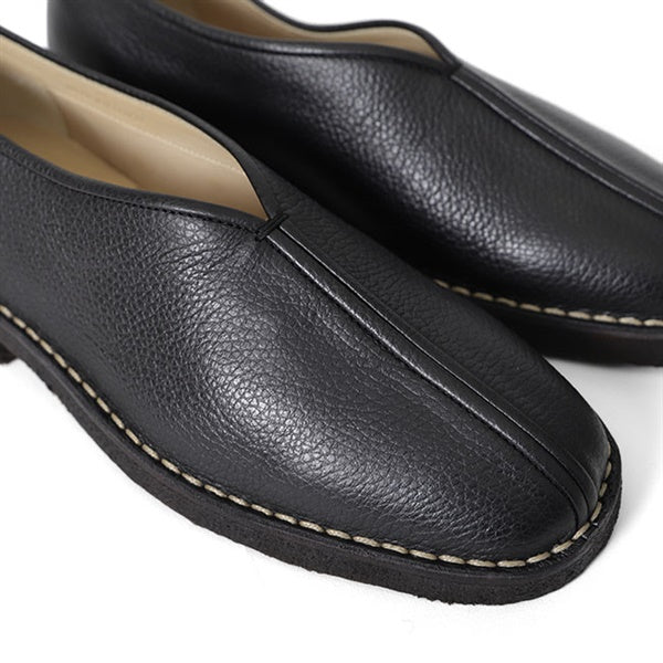 LEMAIRE ルメール PIPED CREPE SLIPPERS スクエアトゥ レザースリッポン ローファーシューズ FO0067 LL205