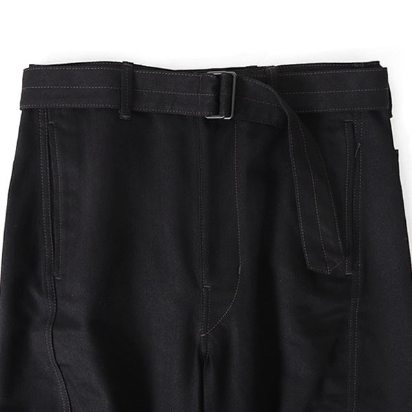 LEMAIRE ルメール ブラックデニム ツイスト ベルテッドパンツ PA326 LD1000