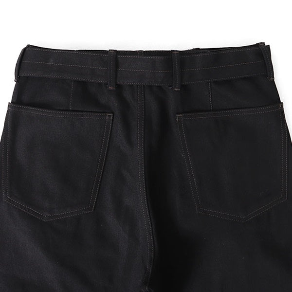LEMAIRE ルメール ブラックデニム ツイスト ベルテッドパンツ PA326 LD1000