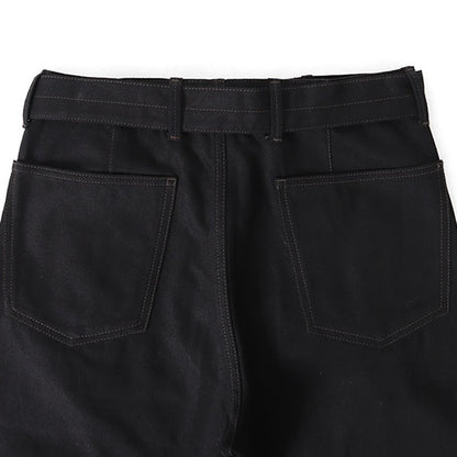 LEMAIRE ルメール ブラックデニム ツイスト ベルテッドパンツ PA326 LD1000