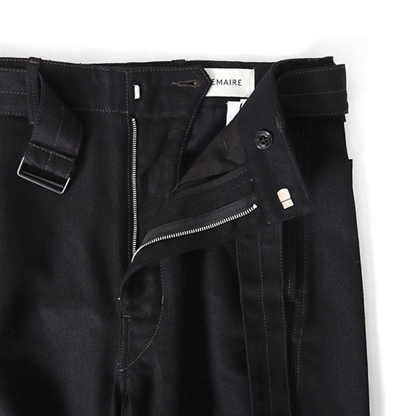 LEMAIRE ルメール ブラックデニム ツイスト ベルテッドパンツ PA326 LD1000