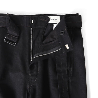 LEMAIRE ルメール ブラックデニム ツイスト ベルテッドパンツ PA326 LD1000