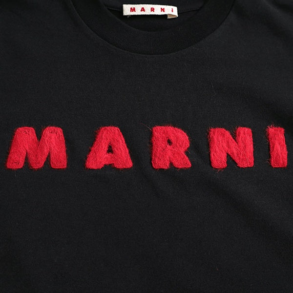 MARNI マルニ モヘアパッチ ロゴTシャツ HUMU0223S1 UTC406