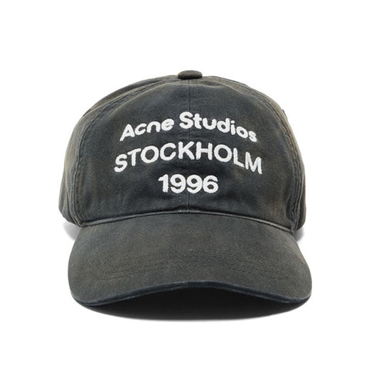 Acne Studios アクネストゥディオズ フェイデッド ロゴ刺繍 ロゴキャップ FN-UX-HATS000357 黒 帽子 メンズ レディース