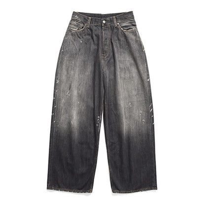 Acne Studios アクネストゥディオズ ペイント ルーズフィット ブラックトラファルガー ジーンズ 2023 U Black Trafalgar ジーパン デニム メンズ レディース