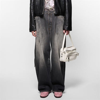 Acne Studios アクネストゥディオズ ペイント ルーズフィット ブラックトラファルガー ジーンズ 2023 U Black Trafalgar ジーパン デニム メンズ レディース