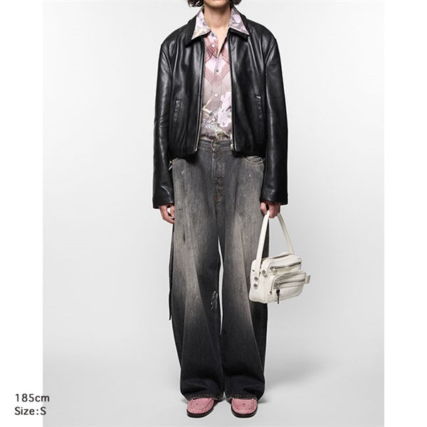 Acne Studios アクネストゥディオズ ペイント ルーズフィット ブラックトラファルガー ジーンズ 2023 U Black Trafalgar ジーパン デニム メンズ レディース