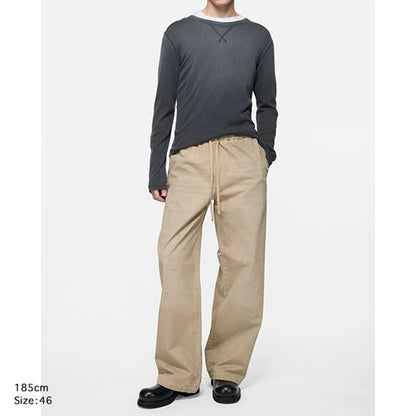 Acne Studios アクネストゥディオズ ピーチスキン加工 コットンツイル チノパンツ RW-MN-TROU000033 カーキ ベージュ メンズ