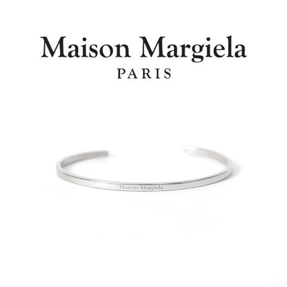 Maison Margiela メゾンマルジェラ ネームロゴ シルバー バングル SM1UY0064 SV0158