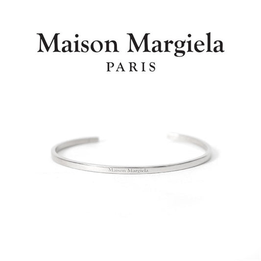 Maison Margiela メゾンマルジェラ ネームロゴ シルバー バングル SM1UY0064 SV0158