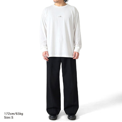 MM6 LONG SLEEVE T-SHIRT SH0NH0028 M20258 黒 ブラック ロンT 長袖Tシャツ メンズ レディース