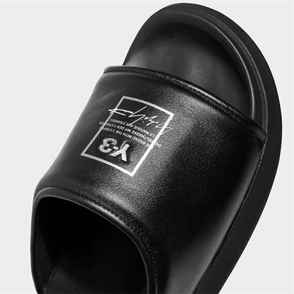 Y-3 ワイスリー SLIDE レザーサンダル KI4033