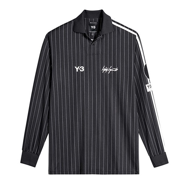 Y-3 ワイスリー ストライプ オーバーサイズ フットボールシャツ KS7574