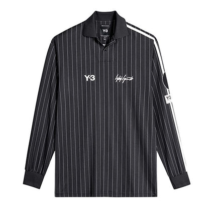 Y-3 ワイスリー ストライプ オーバーサイズ フットボールシャツ KS7574