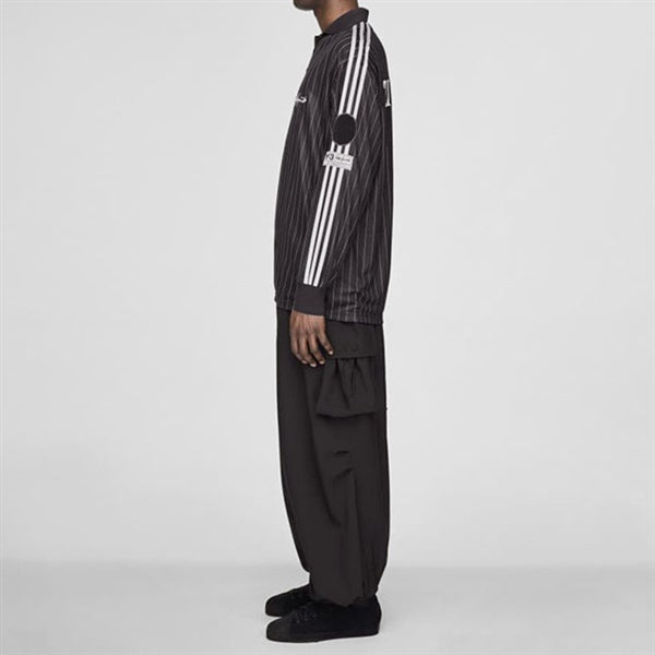 Y-3 ワイスリー ストライプ オーバーサイズ フットボールシャツ KS7574