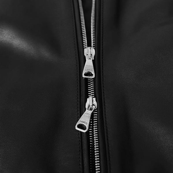 EMMETI エンメティ JURI SILVER ユリ シルバージップ シングルライダース ジャケット レザージャケット