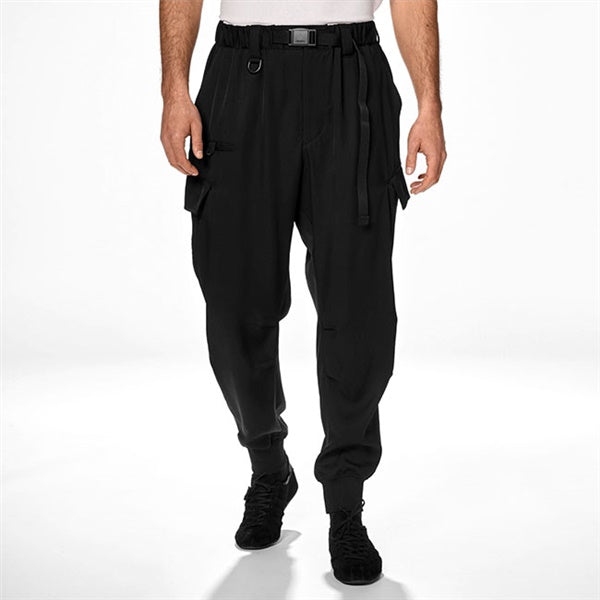 Y-3 ワイスリー レーヨンツイル カフ カーゴパンツ JX7283 黒 ブラック