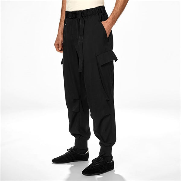 Y-3 ワイスリー レーヨンツイル カフ カーゴパンツ JX7283 黒 ブラック