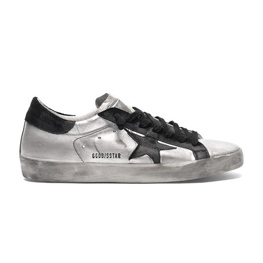 Golden Goose ゴールデングース スーパースター シルバーメタリック レザースニーカー GMF00101.F000312.60246