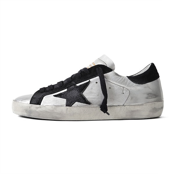 Golden Goose ゴールデングース スーパースター シルバーメタリック レザースニーカー GMF00101.F000312.60246