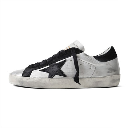Golden Goose ゴールデングース スーパースター シルバーメタリック レザースニーカー GMF00101.F000312.60246