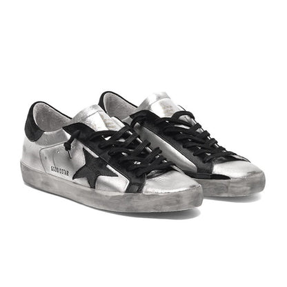 Golden Goose ゴールデングース スーパースター シルバーメタリック レザースニーカー GMF00101.F000312.60246