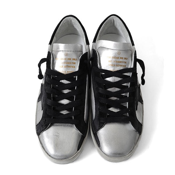 Golden Goose ゴールデングース スーパースター シルバーメタリック レザースニーカー GMF00101.F000312.60246